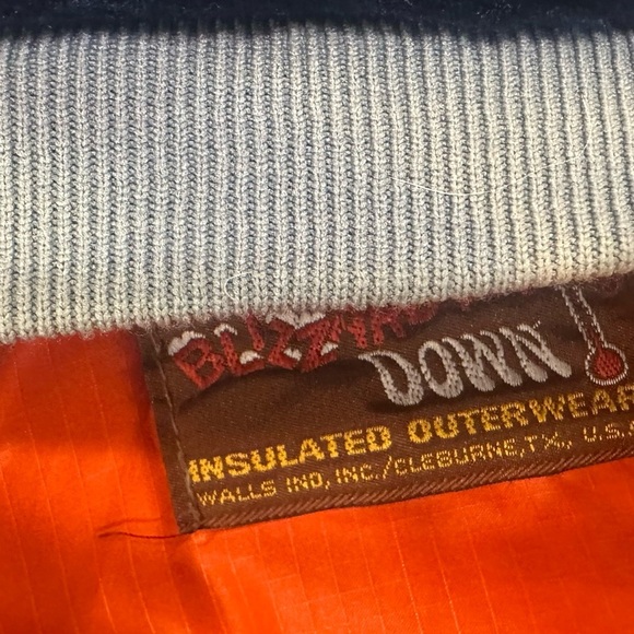 Vintage Walls Blizzard-Pruf Down Parka USA Blue Nylon Orange Lining 70s 80s L - Picture 10 of 12